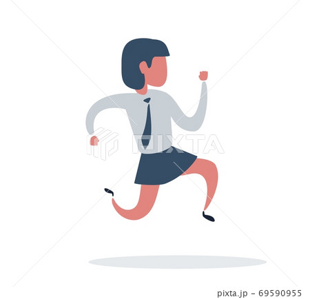 Business concept. Woman running in full body 69590955