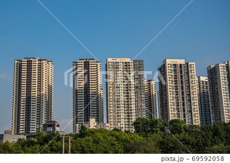 High residential blocks of flats in Chongqing city 69592058