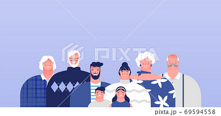 Big happy family people character set isolated 69594558