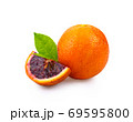 Fresh blood orange on white background 69595800