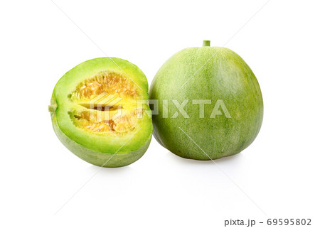 Melon apple on white background 69595802