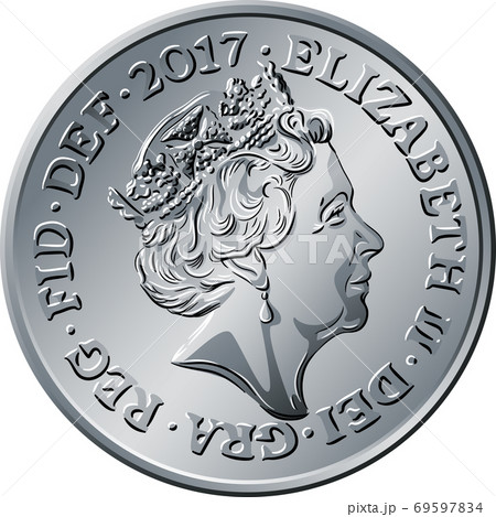 Vector British money silver coin 5 pence Vector British money silver coin 5 pence 69597834