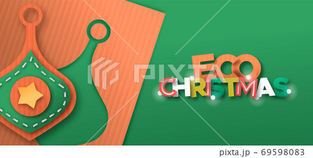 Eco christmas paper cut ornament decoration banner 69598083