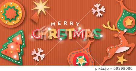 Christmas decoration cardboard paper craft banner 69598086