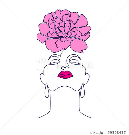 Minimal woman face 69598457