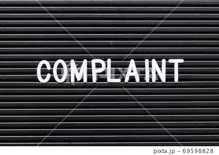 Black color felt board with word complaint background Black color felt board with word complaint background 69598828