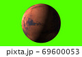 Mars, the red planet on green screen	 69600053
