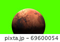 Mars, the red planet on green screen	 69600054