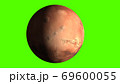 Mars, the red planet on green screen	 69600055