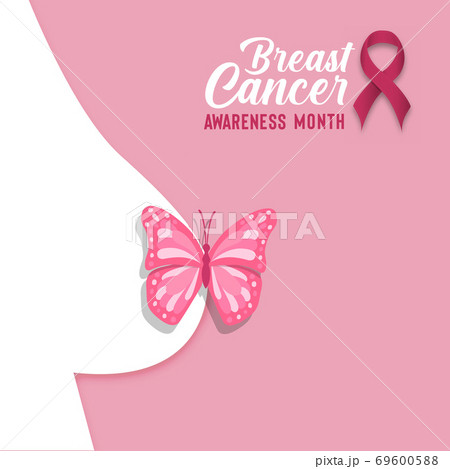 Breast cancer month pink woman body concept 69600588