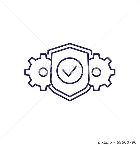 privacy settings line icon, vector 69600796