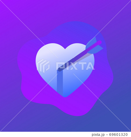 Heart With Arrow Icon Vectorのイラスト素材
