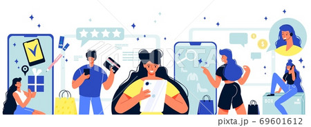 Shopping Online Gadgets Composition 69601612