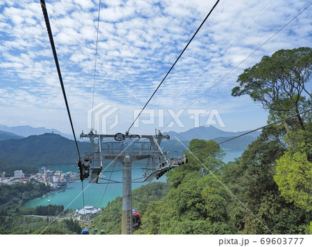 台湾・日月潭ロープウェイからの眺め view from Sun Moon Lake Ropeway 台湾・日月潭ロープウェイからの眺め view from Sun Moon Lake Ropeway 69603777