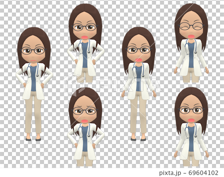 【怒るA】 黒人 女性 医者 ストレート 正面 【怒るA】 黒人 女性 医者 ストレート 正面 69604102