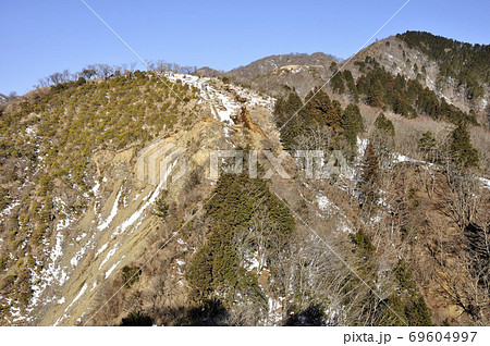冬の丹沢山地 表尾根 行者岳より望む塔ノ岳と木ノ又大日と新大日 冬の丹沢山地 表尾根 行者岳より望む塔ノ岳と木ノ又大日と新大日 69604997