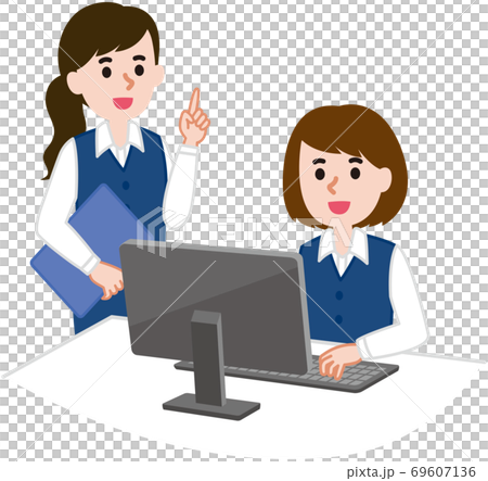 A colleague who works with a smile A colleague who works with a smile 69607136