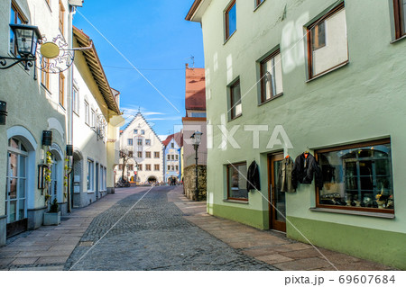 Old building in Fussen town at Daylight in Bavaria, Germany. Old building in Fussen town at Daylight in Bavaria, Germany. 69607684