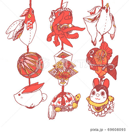 さげもんのイラストのイラスト素材