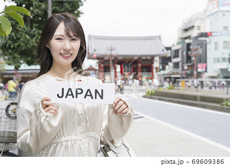 japan プレート　海外向け紹介イメージ　浅草　雷門前 69609386