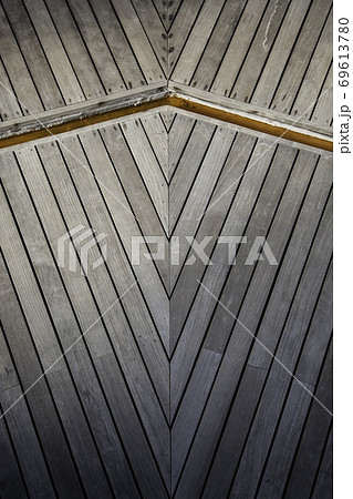 Wooden background with water channel 69613780