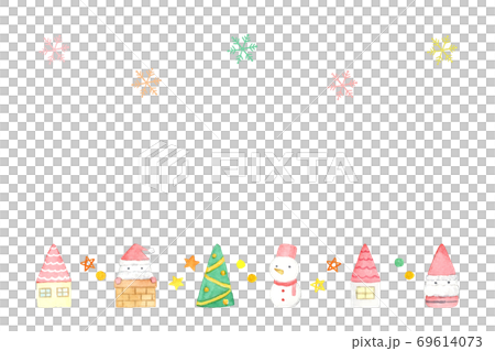 Christmas card watercolor illustration 69614073