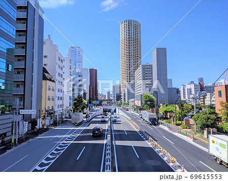 歩道橋から見た中目黒駅　横位置 69615553