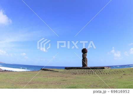 イースター島・目があるモアイ像・アフコテリク 69616952