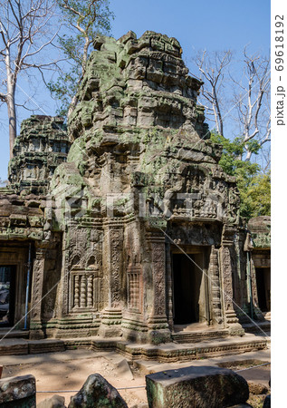 Ta Prohm Temple is The One Attractive Temple In Angkor Thom Area at Siem Reap Province of Cambodia. 69618192