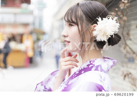 浴衣の女性 東京 浅草 浴衣の女性 東京 浅草 69620199