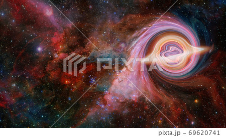 Black hole in the nebula. Elements of this image 69620741