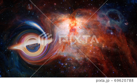 Black hole in deep space. Elements of this image Black hole in deep space. Elements of this image 69620788