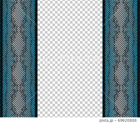 Blue and black lace, both sides type 69620888