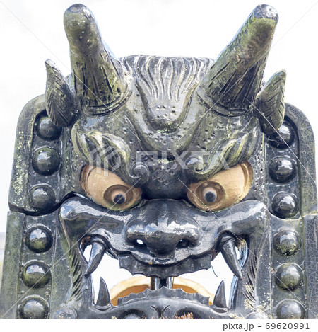 福知山市大江町にある鬼瓦公園の鬼瓦の写真素材 [69620991] - PIXTA