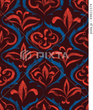 Art deco floral seamless pattern. Art deco floral seamless pattern. 69622374