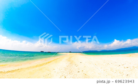 海　沖縄　夏　ビーチ　beach okinawa summer　幻の島 69623943