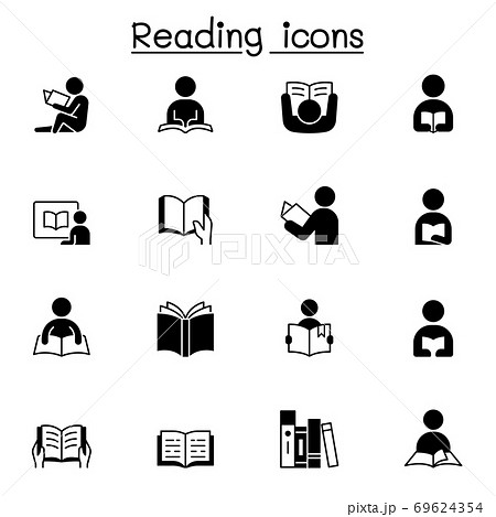 Reading icons set Vector illustration graphic design 69624354