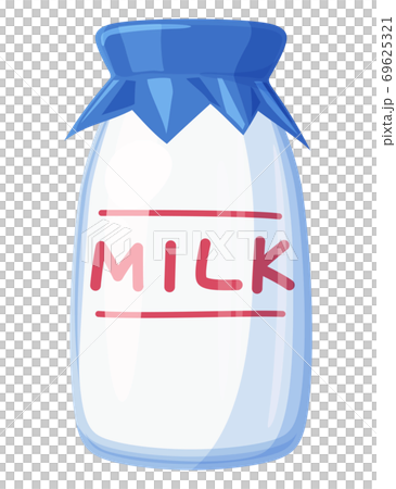 牛乳瓶のイラストのイラスト素材