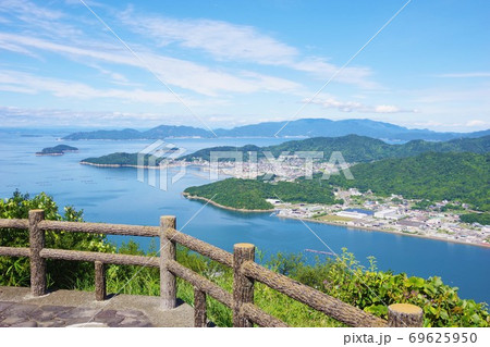 香川県高松市屋島　談古嶺展望台から小豆島方面を望む 69625950