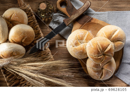 Fresh bread for breakfast. Fresh bread for breakfast. 69628105