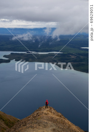 Girl Hiking in Canadian Nature Girl Hiking in Canadian Nature 69629051