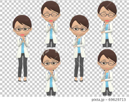 [樂趣A]黑人女醫生馬尾辮前面 69629713