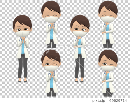 [樂趣A]黑人女醫生馬尾辮前面 69629714