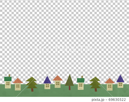 Residential area surrounded by trees 69630322