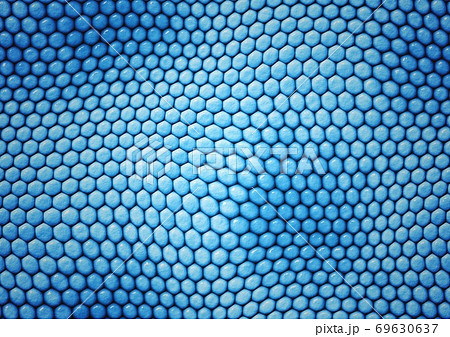 六角形が連続した青い背景 69630637