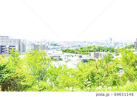 【都立公園】小山内裏公園　展望広場からの眺望【色鉛筆】 69631148
