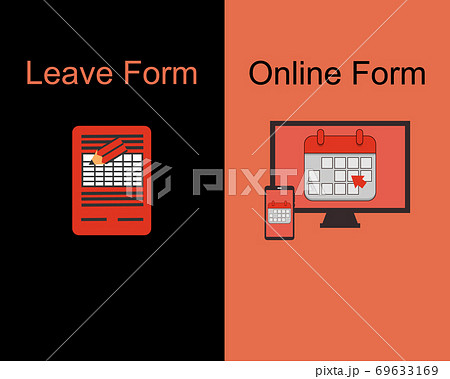 leave form and online leave form vector 69633169