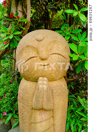 鎌倉 長谷寺のお地蔵さまの写真素材