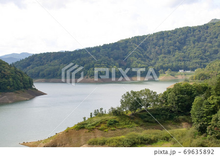 桂沢湖、三笠市、北海道、湖、風景、自然 69635892