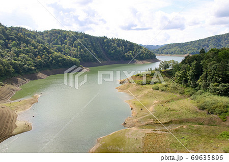 桂沢湖、三笠市、北海道、湖、風景、自然 69635896
